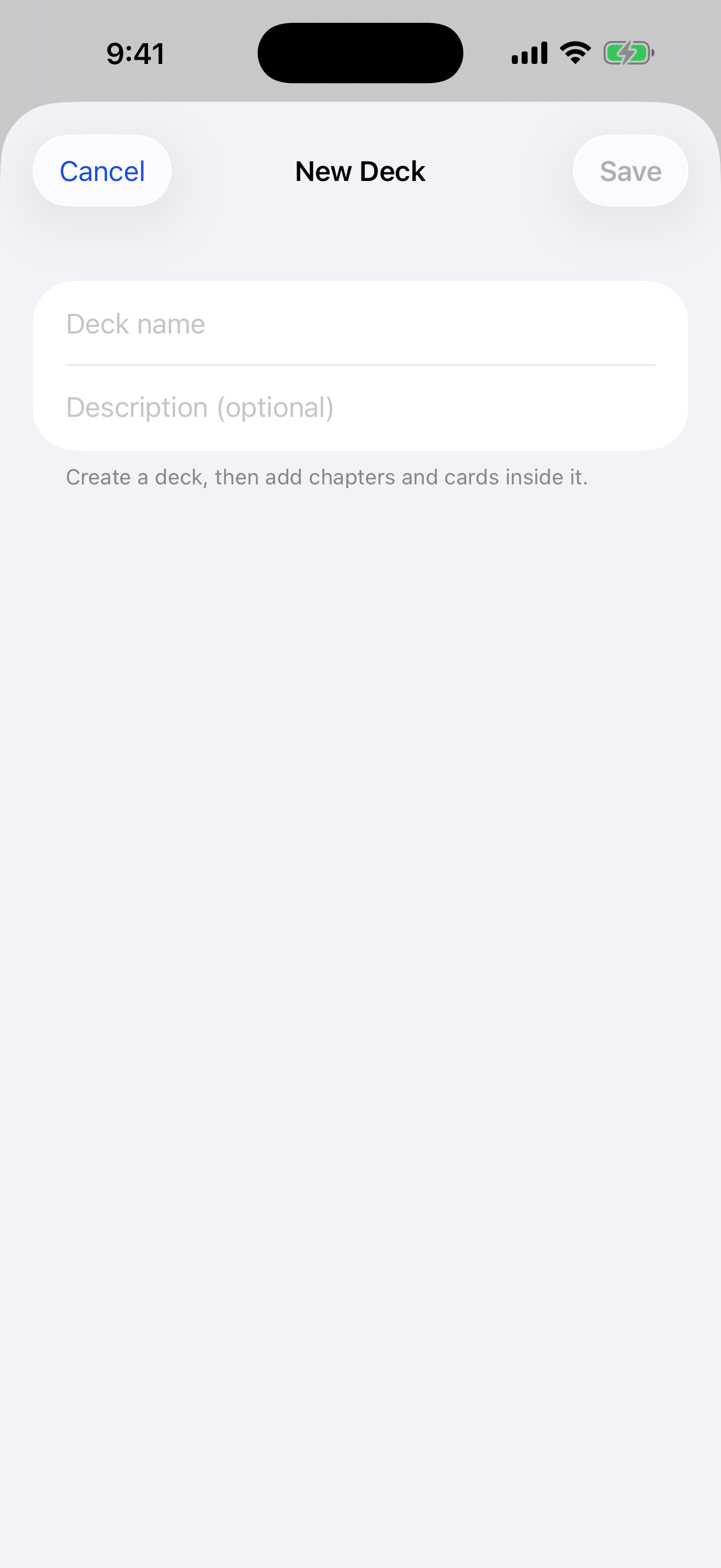 The New Deck sheet